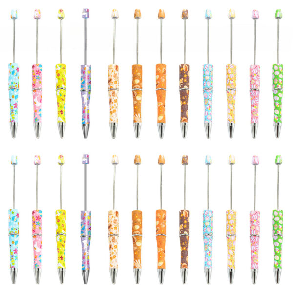 Wholesale Beadable Pens Easter Rabbit Series Plastic Pens DIY for Beaded