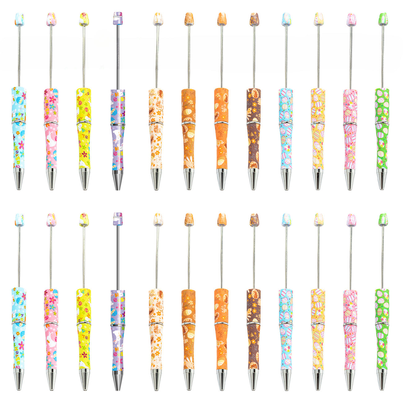 Wholesale Beadable Pens Easter Rabbit Series Plastic Pens DIY for Beaded