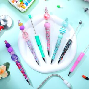 Wholesale Beadable Pen International Nurses Day Printed Plastic Pen DIY for Beaded