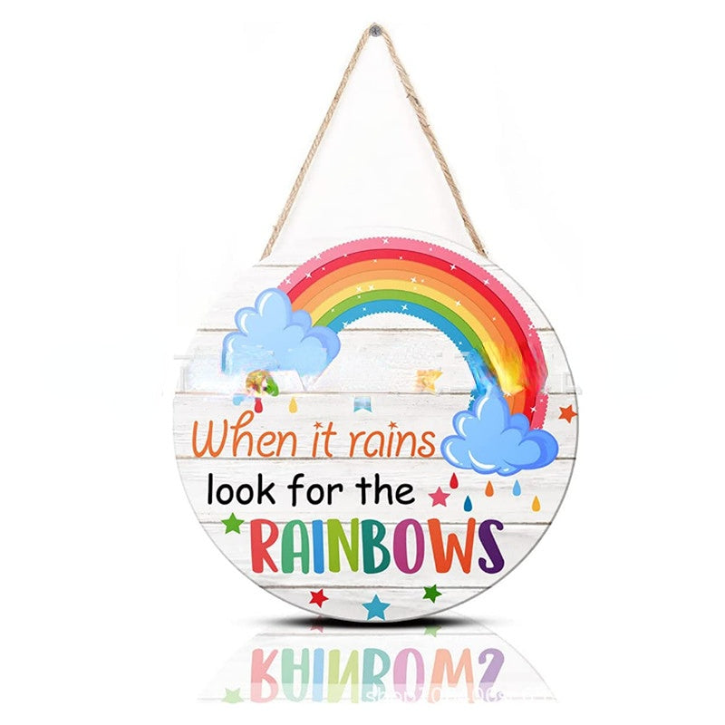 Wholesale Wooden Rainbow Circular Wall Listing