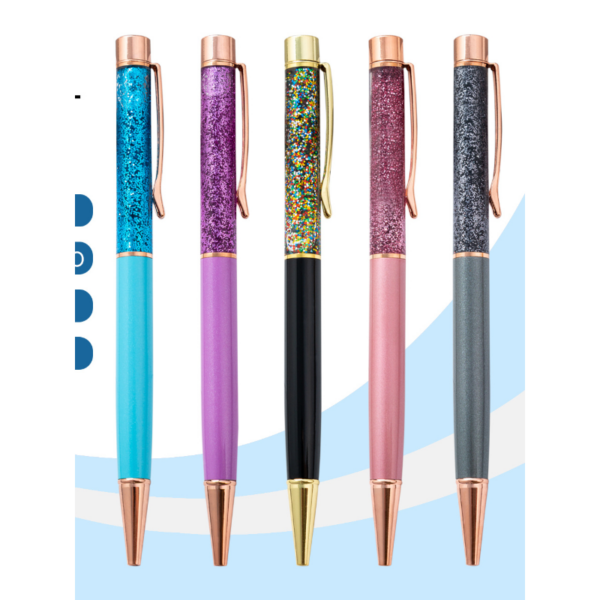 6d842fac59c0ac596a0bd8c7193fb2fd Wholesale Gold Powder Oil Pen Metal Ballpoint Pen
