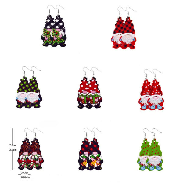 6f9ab0abd916da3405238e5c6ae94a84 Wholesale Christmas Gnome Leather Earrings