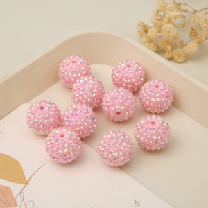 70c67fb683457b3b771b73162425d5fc Wholesale 20MM Resin Diamond Ball, Spring Color Light Pink AB Color Diamond Ball