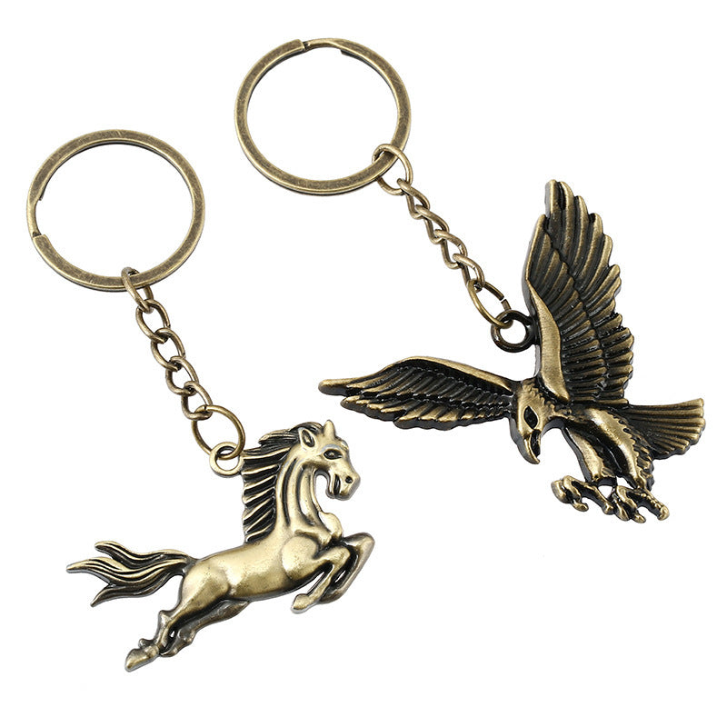 Wholesale Alloy ny Flying Eagle Keychain