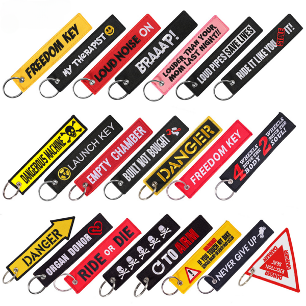 720f27c6f4781aeec6ac8d762e942fa7 Wholesale Polyester Motorcycle Accessories Personalized Key Chain