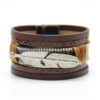 7323801677_745325296-1 Wholesale Feather Leather Woven Multi-layer Bracelets