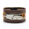 7323801677_745325296 Wholesale Feather Leather Woven Multi-layer Bracelets