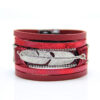 7343252459_745325296 Wholesale Feather Leather Woven Multi-layer Bracelets