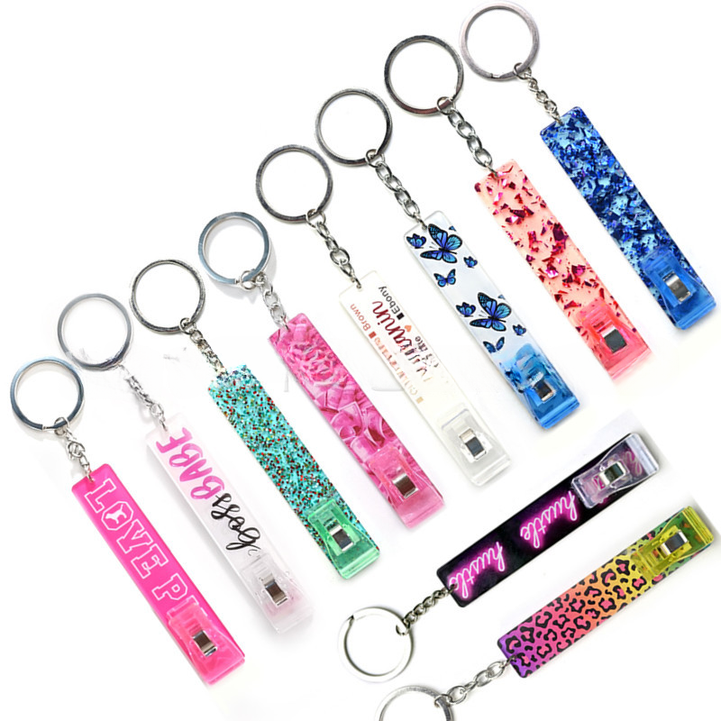 Wholesale Acrylic Card Puller Keychain