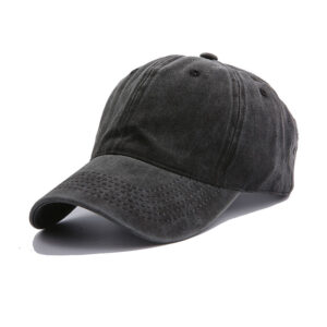 Washed Baseball Cap-Black / Adjustable