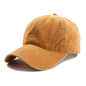 Washed baseball cap-earthy yellow / Adjustable