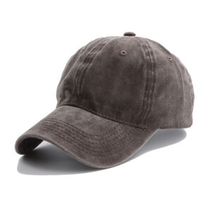 Washed Baseball Cap-Coffee / Adjustable