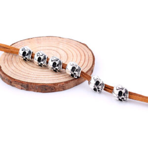 DIY Ancient Silver Skull Cord Cafe Rope