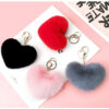 Wholesale Plush Peach Heart Imitation Otter Rabbit Hair Keychains