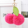 Wholesale Cherry Fur Balls Keychains