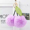 Wholesale Cherry Fur Balls Keychains