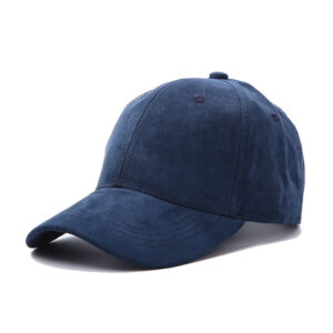 Suede baseball cap-navy blue / Adjustable
