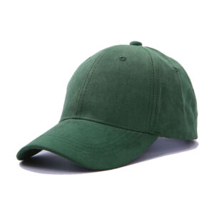 Suede baseball cap-dark green / Adjustable