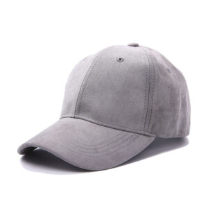 Suede baseball cap-dark gray / Adjustable