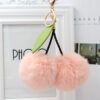 Wholesale Cherry Fur Balls Keychains