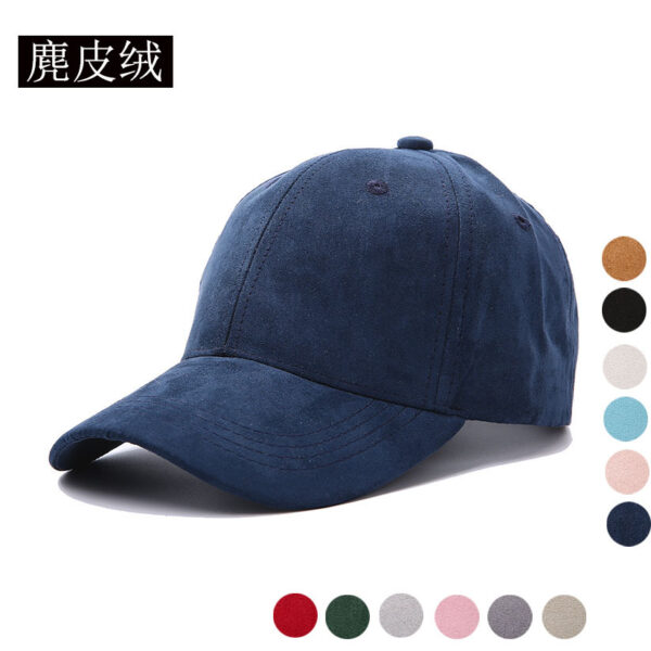 Wholesale Leather Autumn Winter Suede Glossy Baseball Cap