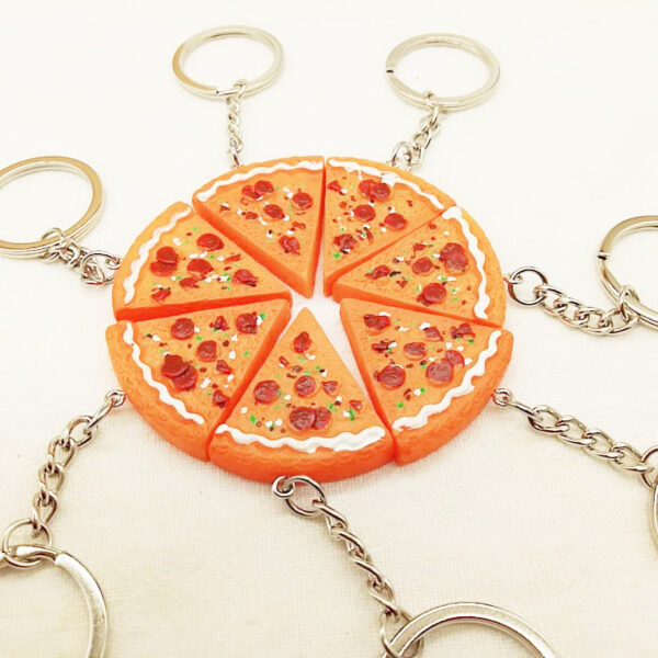 Wholesale Simulation Pizza Resin Keychains