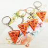 Wholesale Simulation Pizza Resin Keychains