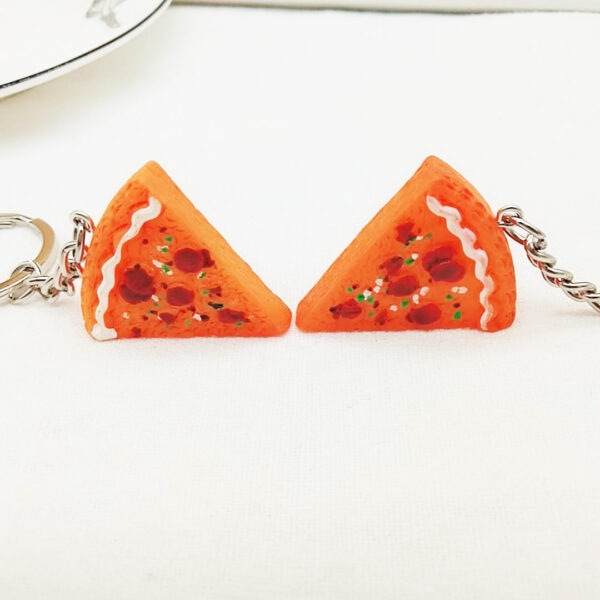 Wholesale Simulation Pizza Resin Keychains