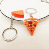 Wholesale Simulation Pizza Resin Keychains