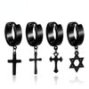Wholesale Cross Punk Stainless Steel Earrings