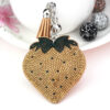 7999379254_418350124-1 Wholesale Velvet Tassel Strawberry Hot Diamond Keychain