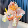 Wholesale Acrylic Into Oil Liquid Milk Tea Cup Mahjong Keychain