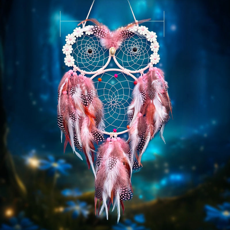 Wholesale Pink Wisdom Bird Owl eam Catcher