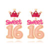 Wholesale Cartoon Enamel Crown Birthday Zinc Alloy Earrings