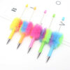 7d95f4331e8ed8db37b031c206771607_5aa51442-c335-4450-ab8a-00a3b6ad5926-1 Wholesale Colorful Beadable Pen Plush Pom Pom Beadable Pen Fluffy Pens