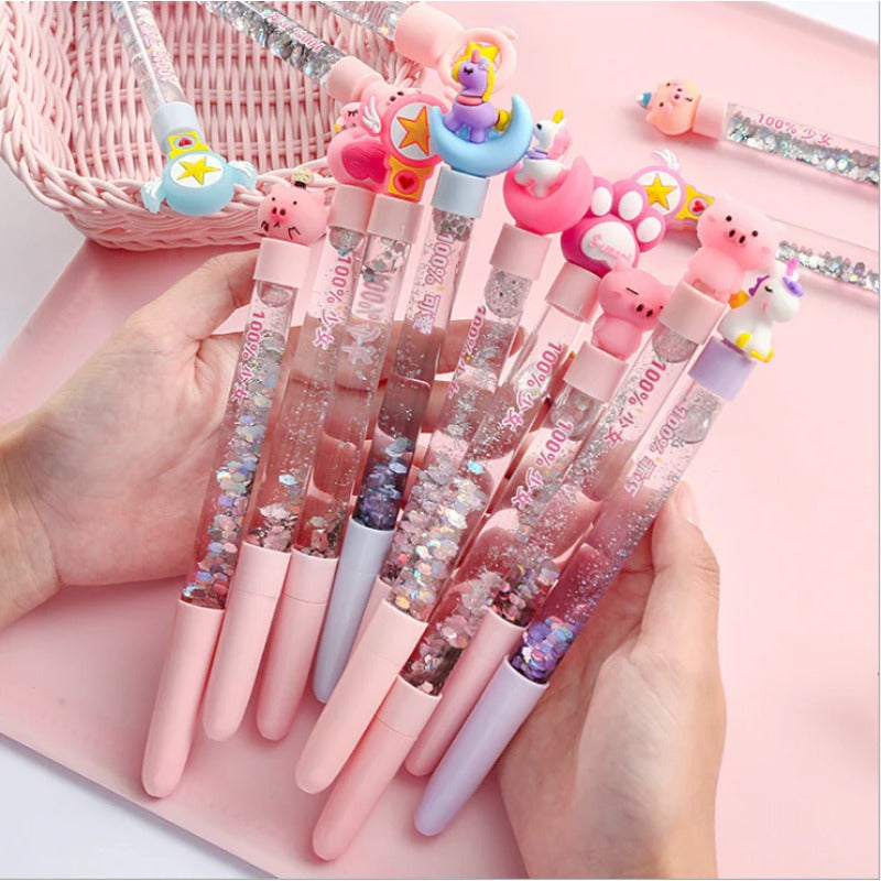 Wholesale Plastic Cartoon Quicksand Pen Random One