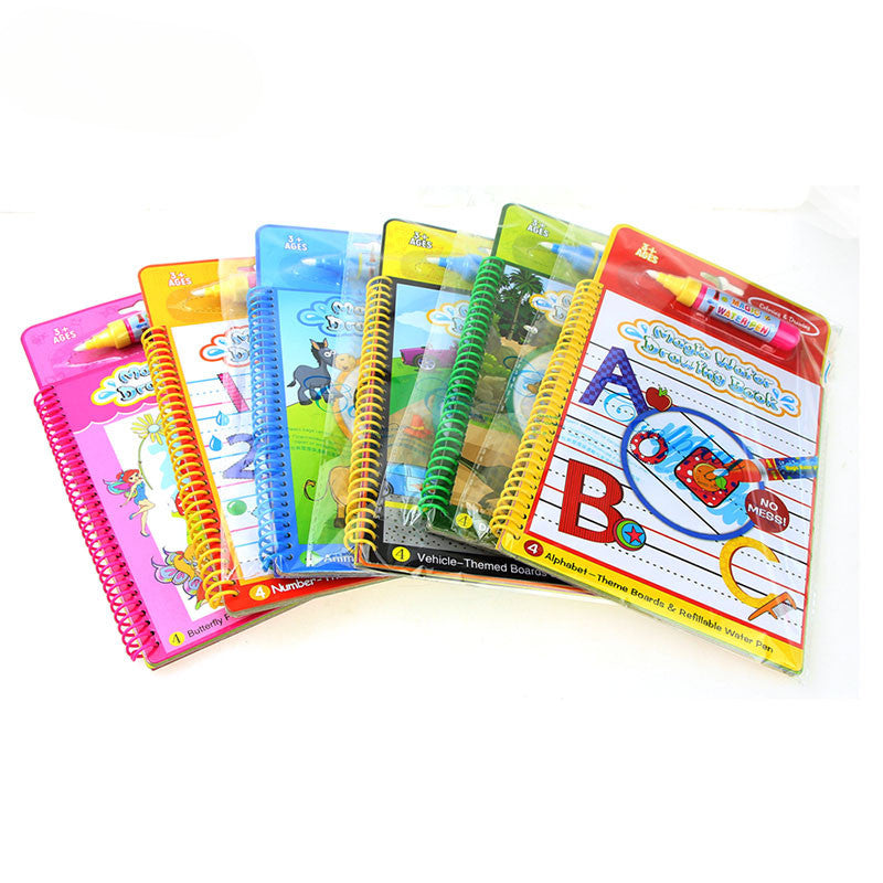 Wholesale Chilen's Reusable Water Graiti Paper Coloring Book with Small Pens