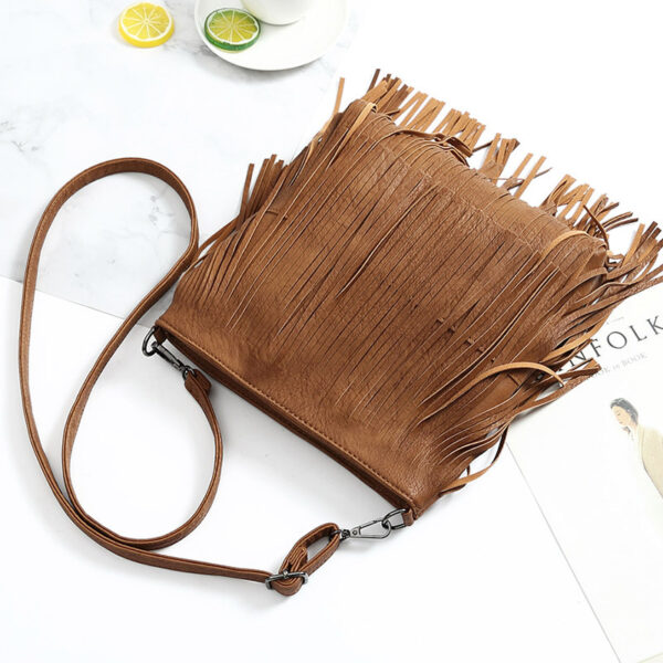 8063895947_236008422 Wholesale PU Shoulder Diagonal Tassel Bag