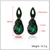 Wholesale Vintage Bohemian Dark Green Alloy Earrings
