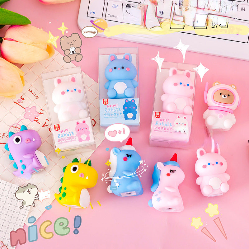 Wholesale Eraser, rtable and Cute Silicone Pencil Sharpener for Primary School Students
