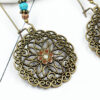 8213736577_249151507 Wholesale Round Hollow Flowers Alloy Earrings