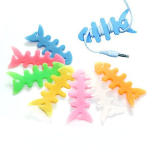 Wholesale Cartoon PVC Large/small Fishbone Earphone Splitter