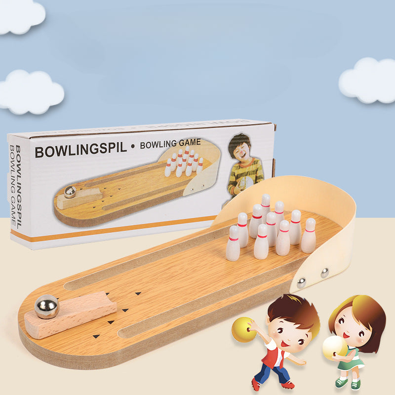 Wholesale of Early Childhood Education Wooden Mini Version Bowling Chilen's Puzzle Toys