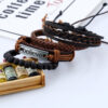 8564862366_999716110 Wholesale Set Men's Retro Woven DIY Leather Bracelet