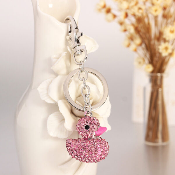 8581246339_1411735 Wholesale Little Duck Crystal Full Diamond Metal Keychain