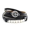 8581741859_745325296 Wholesale Life Tree Cowhide Pearl Magnetic Buckle Bracelet