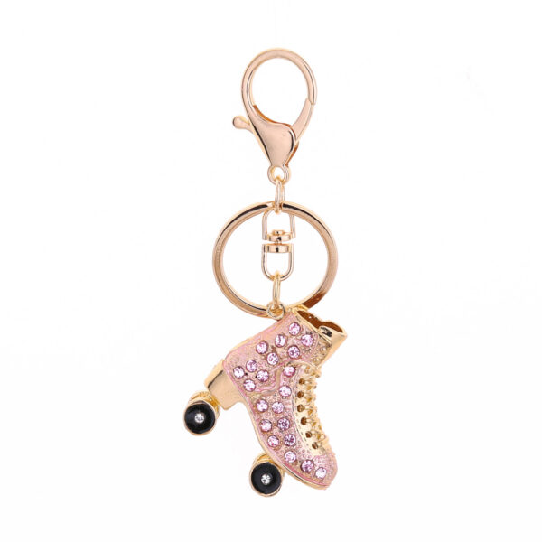 Wholesale Rhinestone Cute Skates Keychain