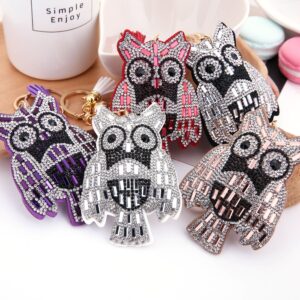 Wholesale Diamond Owl Keychain