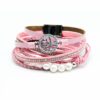 8595968995_745325296 Wholesale Life Tree Cowhide Pearl Magnetic Buckle Bracelet