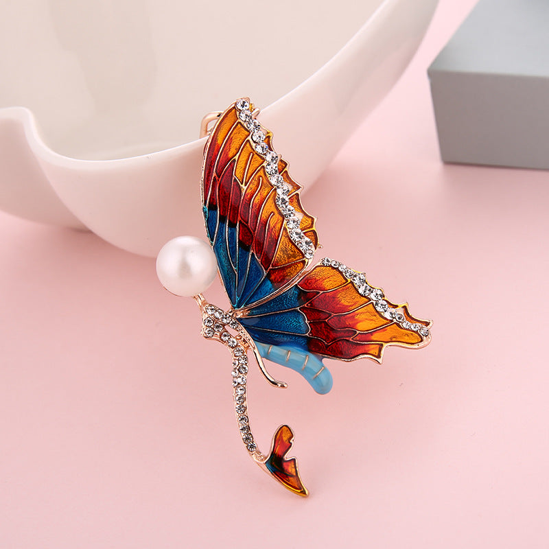 Wholesale Alloy Butterfly Full Diamond Keychain